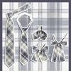 Japanese School Girl Style Polyester Plaid Neck Tie With Bow For Kids Uniforms