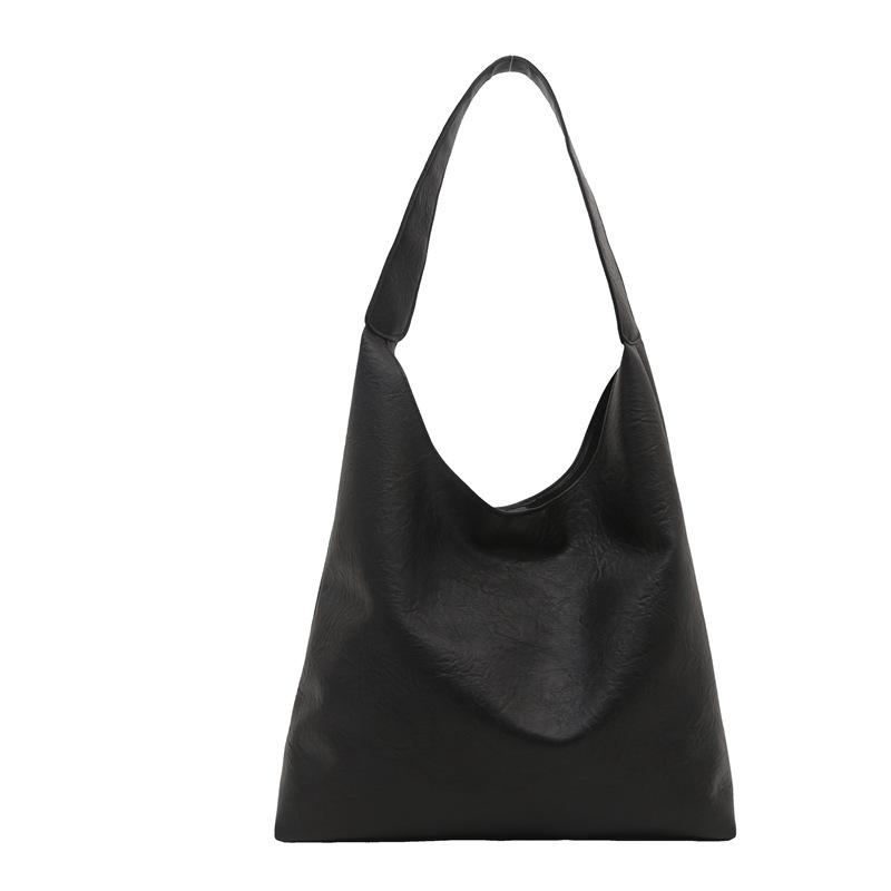 

Retro commuter large-capacity bag women s 2025 new trendy Korean version of work shopping bag autumn and winter shoulder tote bag чёрный