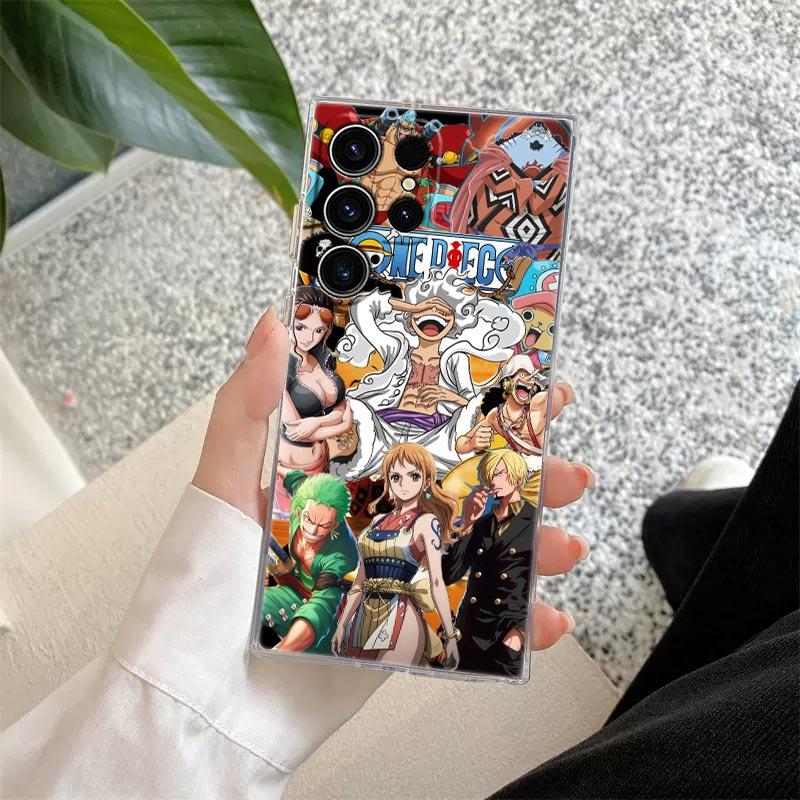 

Monkey D Luffy One Pieces Anime S26 Ultra Case For Samsung Galaxy S25 S26 S24 S23 Ultra S22 S20 Plus S21 FE 5G Clear Phone Cover Galaxy S20