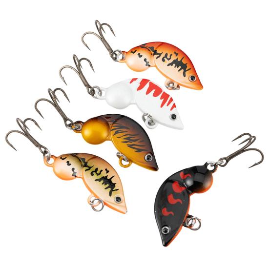 5Pcs Fishing Baits Artificial Lures Treble Hook Design Realistic Compact Design Portable Bionic Shrimp Lures Fishing Tools