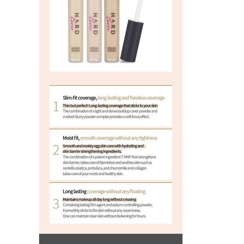 HOLIKA HOLIKA - Hard Cover Liquid Concealer (3 Colors)