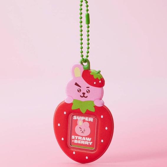 BT21 Mini Photo Holder Key Ring Strawberry Party ver.