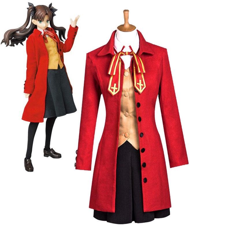 Elegant Tohsaka Rin Matou Sakura School Uniform Suit Cosplay Costume For Women