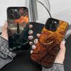 The Lord of the Rings M-Map Phone Case For iPhone 17,16,15,14,13,12,11 Plus,Pro Max,XS,Colored Silver Plated Inside Cover