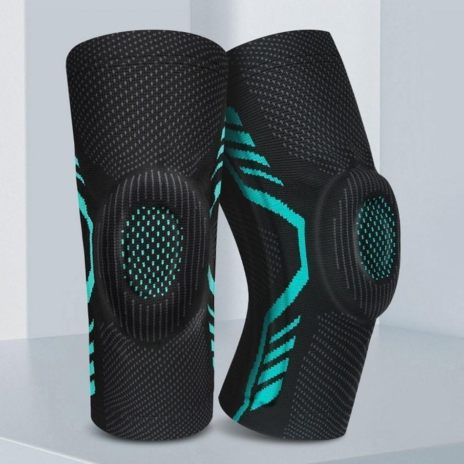2 Pezzi Ginocchiere da Basket Imbottite in Silicone Ginocchiera Rotulea per Supporto Articolare Protettore Fitness Manica a Compressione Alta Qualità Pratica per Uso Quotidiano