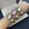 Handcrafted Baroque Pearl Bracelet With Turquoise Inlay Vintage French Style Statement Jewelry Women