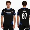 Shadow Eagle Sport Jersey Men Black Blue Claw Print Short Sleeve T Shirt Quick