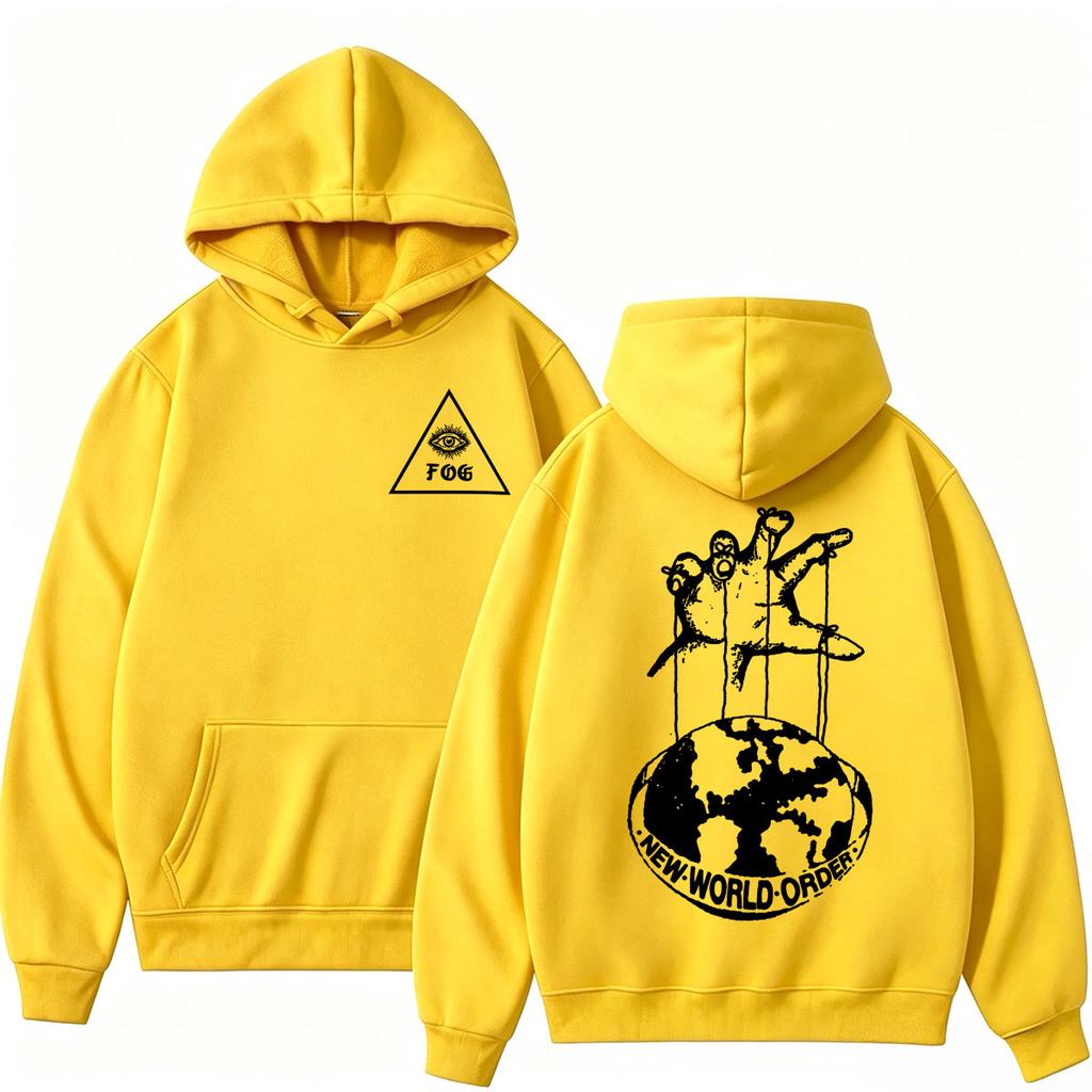 Forward Observations Group World Order Hoodies Fashion Vintage Punk Long Sleeve Unisex Autumn Winter Oversized Tracksuit