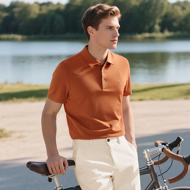 

MONTAGUT Men s Summer Pique Short Sleeve Polo Shirt XL/52