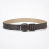 Punk Round Rivet Belt, Green Men'S And Women'S Denim Casual Bead Wide Belt, Xian Style.