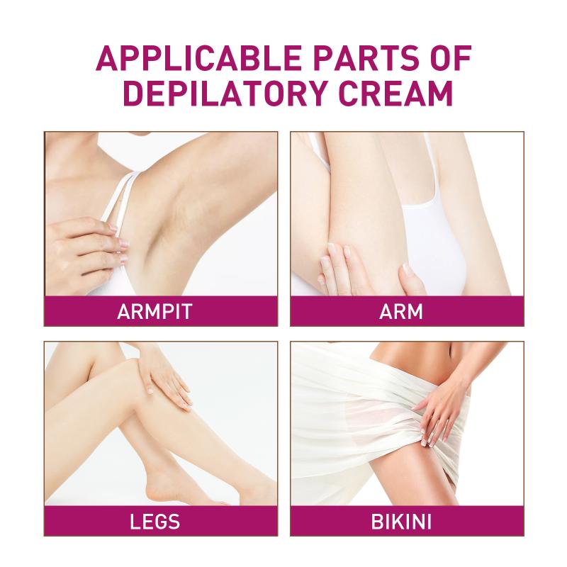 Sensitive Skin Hair Remover Cream Smooth Gentle Long Lasting Moisturizing Depilatory for Legs Body Arms Underarms