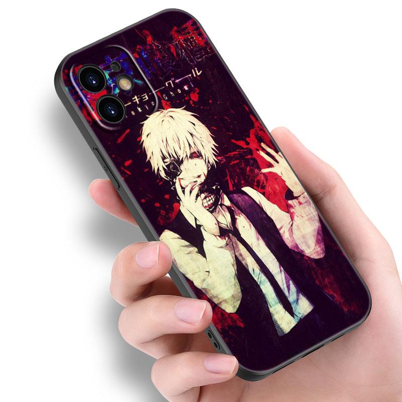 

Чехол для телефона с изображением аниме «Токийский гуль» для Apple iPhone 14 13 12 Mini 11 Pro Max 7 8 XR X XS 7 8 Plus SE 2020 2022, черный мягкий чехол iPhone SE 2022