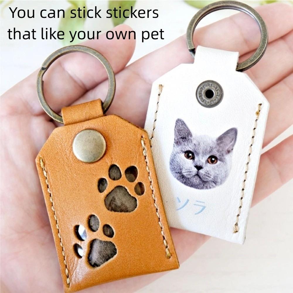 Keyring Pet Hair Keychain Puppy Dogs Paw Pendant Cute Pet Hair Storage Bag Unisex