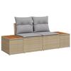 VidaXL Ensemble de Canapé de Jardin 6 Pièces avec Coussins Beige Rattan Acacia 3348096