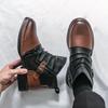 Martin Stiefel Herren Winter Kurzstiefel High-Top Lederschuhe Herren Britischer Stil Übergröße Herren Chelsea Boots Trendige Lederstiefel