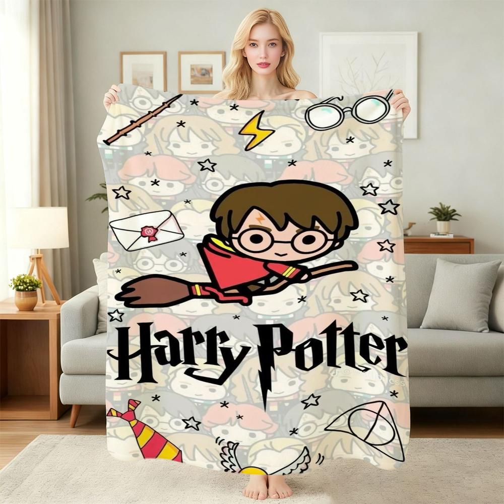 Magic Hermione Theme Printed Blanket Cozy Comfortable Throw Blanket For Living Room Sofa Nap Lightweight Home Decor Great Holiday Gift