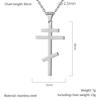 Eastern Orthodox Cross Pendant Necklace Stainless Steel Christian Religious Jewelry Unisex 3 Colors