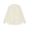 Women's Stand Collar Long Loose Silk Shirt