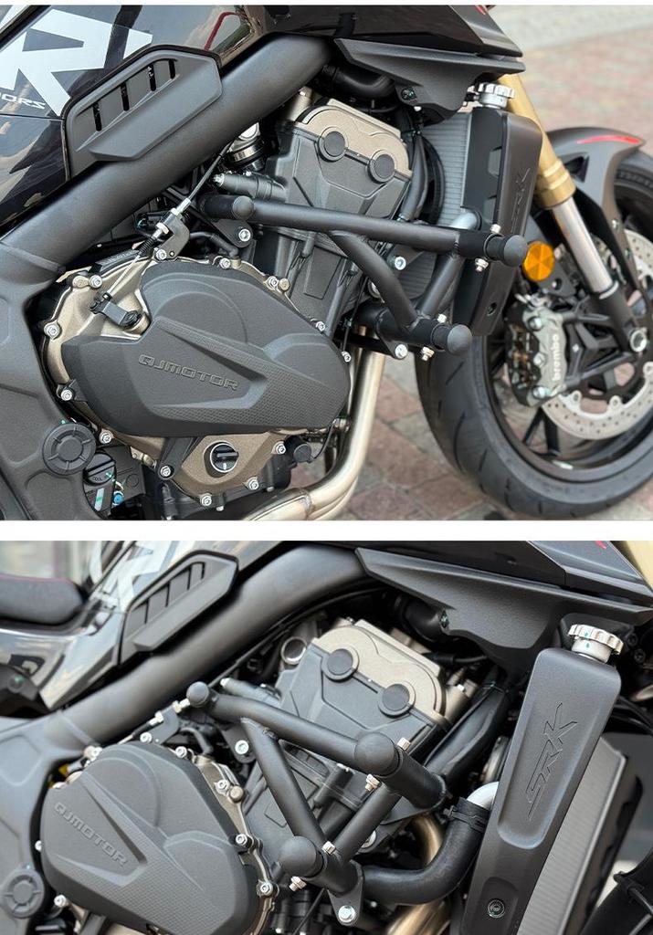 600RS Aluminum Alloy Spring Head Bumper with Carbon Steel Guard for Racing Bar Modification