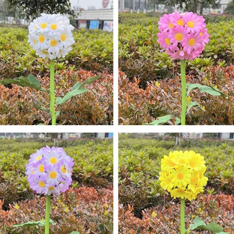 Creative Garden Yard Patio Decorative Solar Flower Lamp Waterproof Wireless LED Light Waterproof Lawn Outdoor Orname