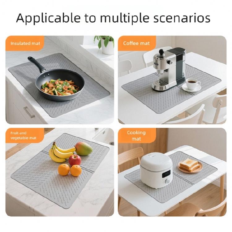 Reversible Stove Top Protectors Mat with Side Walls for Utensils Storage and Counter Surfaces Protection 450°F Safe