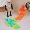 Tubes Skeleton Fidget Toys for Kids Glow-in-the-Dark Telescopic Suction Cup Toy Stress Anxiety Relief Bendable Joints Figures Halloween Decorations