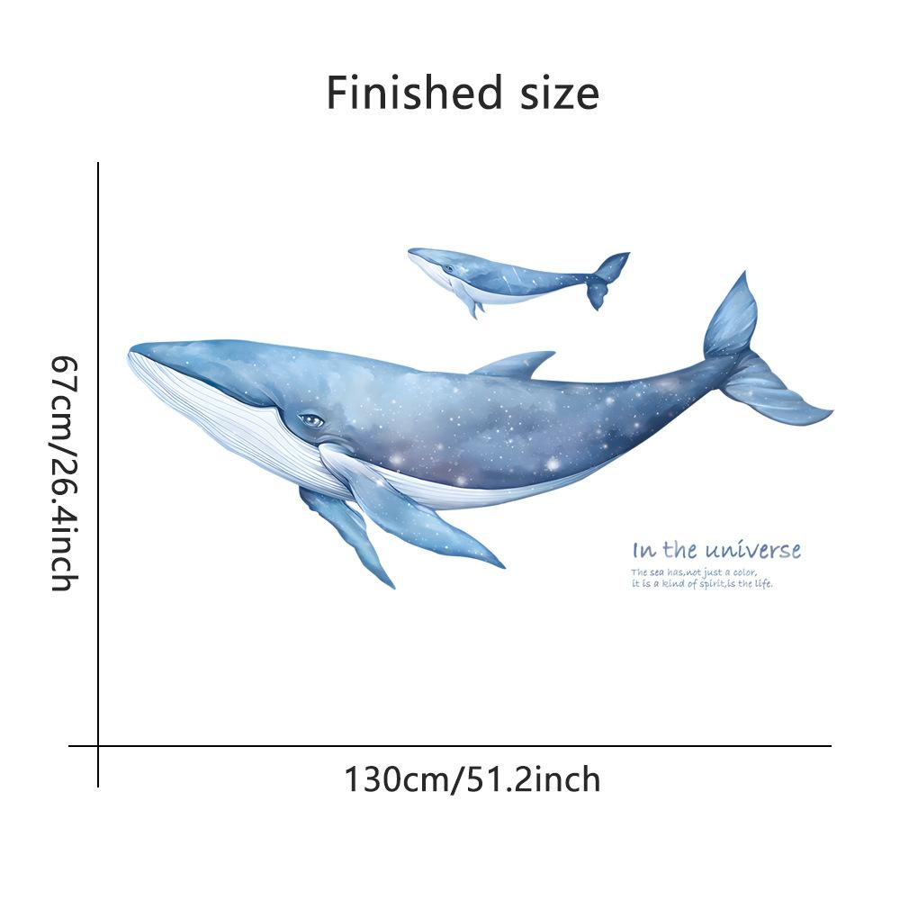 Marine Animals Whale Wall Stickers Home Bedroom Living Room Decoration