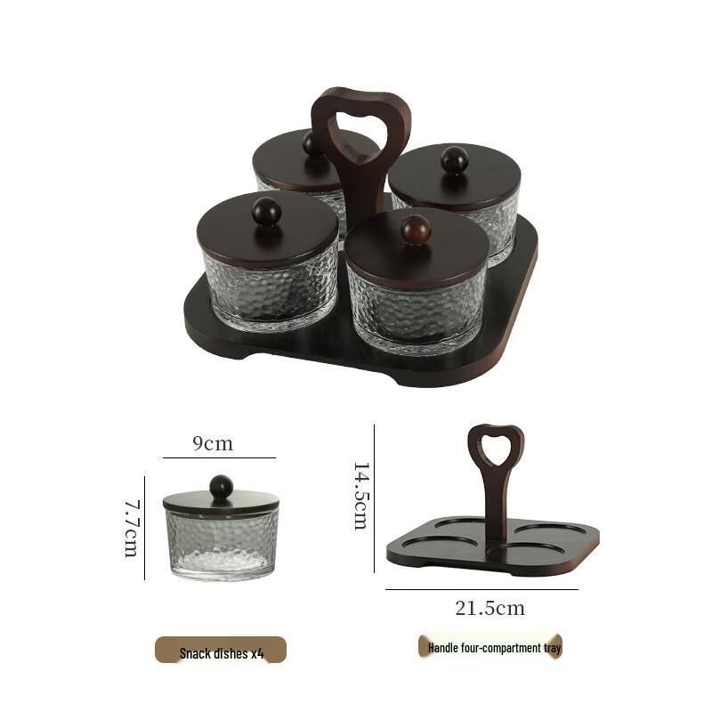 Japanese Style Segmented Glass Platter Set