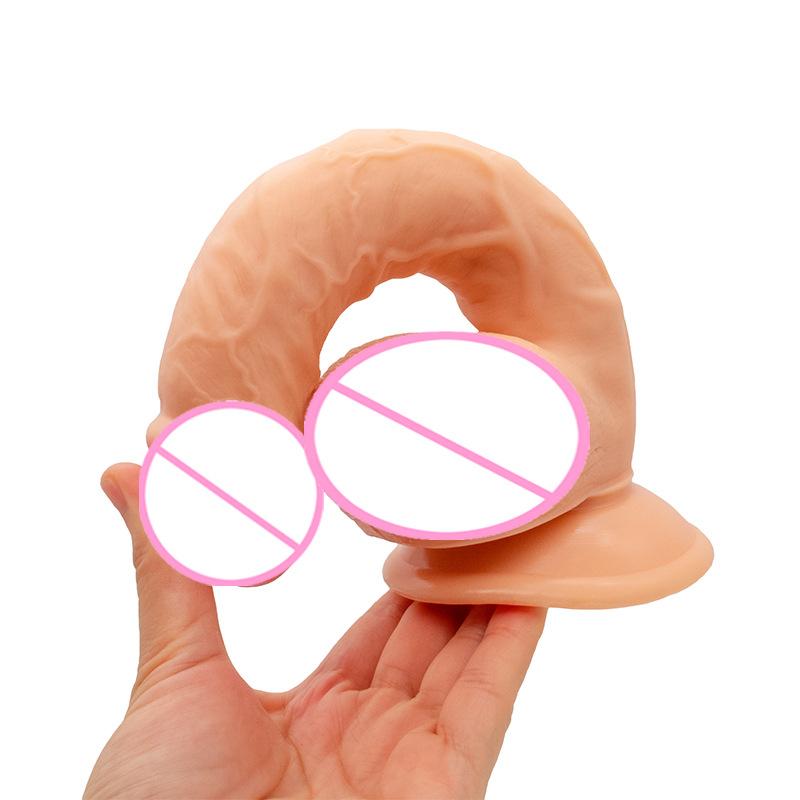 Velké a malé dildo s přísavkou Manuální dildo Tenké dildo Mužský ženský masturbátor