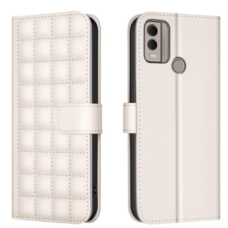 For Nokia G42 G22 C22 C32 Luxury Case Checkered Leather Card Book Funda Nokia G22 Case Phone C 32 22 G 42 Flip Cover Shockproof