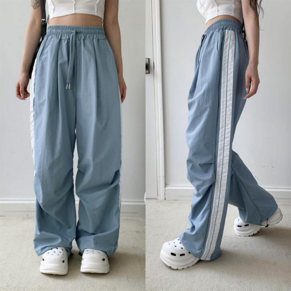 New Arrivals Open Run Women Color Block Wide Pants