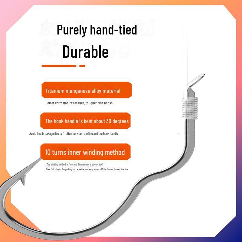 "Qianshou Xiaoxianlang Auto Flip Double Hook Fishing Tackle - Three-Bend Fish Hook with Sub-Line"
