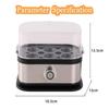 200W Power Eggs Boiler Space Saving 6 Eggs Capacity Smart Egg Cooker Stainless Steel Auto Shut-Off Rapid Egg Cooker