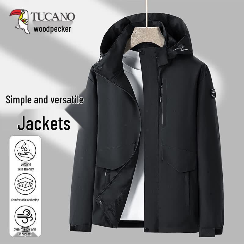 TUCANO Men's Outdoor Hooded Windproof Jacket