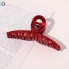 Korean Acrylic Red Geometric Hair Claw for Women Fashion Small Large Square Hair Crabs Clip Clamps Girls Hair Accessories