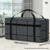 Black Moving Storage Bag - Features Reinforced Handles, a Thick And Durable Luggage Bag, Multifunctional for Organizing Clothes, Quilts, And Stockings