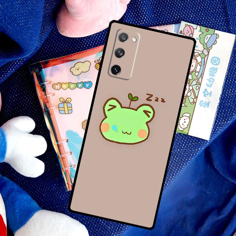 Cute Cartoon Frog Case For Samsung Galaxy S26 Ultra S25 S23 S22 S21 S24 Ultra S10 S20 Plus S25 FE Cover Funda