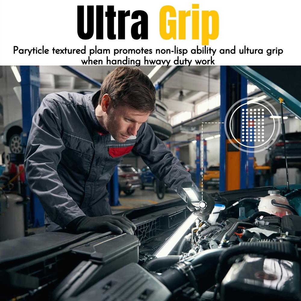 Heavy Duty Latex Gloves Multi-purpose Kitchen Dishwashing Scrub Gloves Household Non-slip Wear-Resistant Black Work Latex Gloves