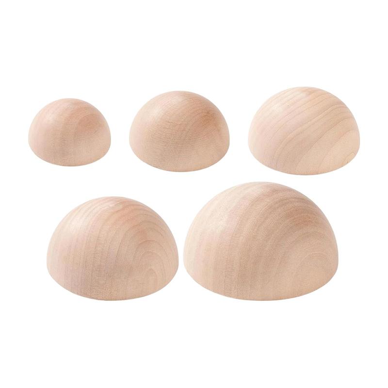 Wooden Pottery Plate Press Tool Half Round Clay Molds for Pottery Circle and Porcelain DIY Projects 8cm