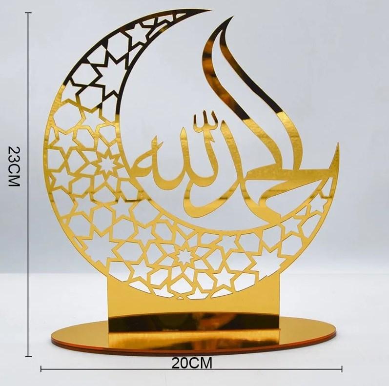 Eid Mubarak Ornaments Ramadan Decortion for Home 2026 Islam Muslim Party Supplies Ramadan Kareem Aid Eid al-Fitr Decor Kid Gifts