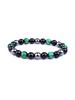 Triple Protection Natural Stone Beads Bracelet Tiger's Eye for Courage Obsidian for Grounding & Pyrite for Wealth Health Jewelry