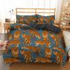 Jungle Animal Duvet Cover King Queen Tropical Plants Palm Leaves Bedding Set Kids Tiger Wildlife 2/3pcs Polyester Quilt Cover