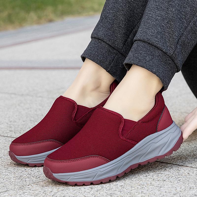 Fashion Men's Outdoor Walking Platform Anti Slip Summer Mesh Walking Lightweight Sports Shoes Comfortable Fitness Women's Casual Shoes