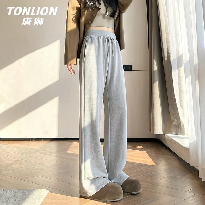 

TonLion Women s High-Waist Straight Micro-Flared Pants L