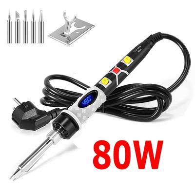 80W LCD-Lötkolben Einstellbare Temperatur Elektrischer Lötkolben Gun Kit