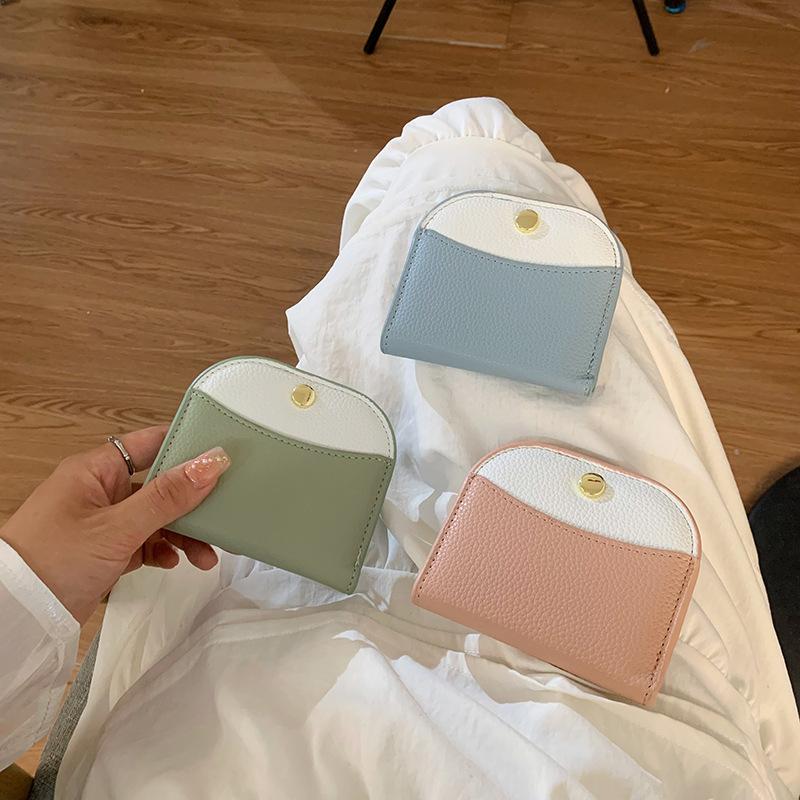New Women's Small Wallet Mini Solid Color Versatile Change Bag Color Matching Large Capacity Simple Fashion Wallet