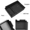 YOJOJOCO Center Console Organizer Compatible With Kia Sportage NQ5 2026 2025 2024  Accessories 5 Gen Black ABS Plastic Material Armrest Secondary