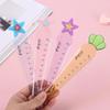 1 Piece Cute Carrot Star Sword Stationery Cartoon Drawing Kitten Straight Plastic Ruler