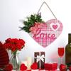 Heart-Shaped Wooden Love Plaque for Valentine's Day Decor