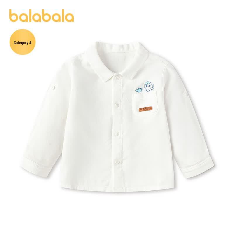 Balabala Baby Summer Long Sleeve Collared Shirt